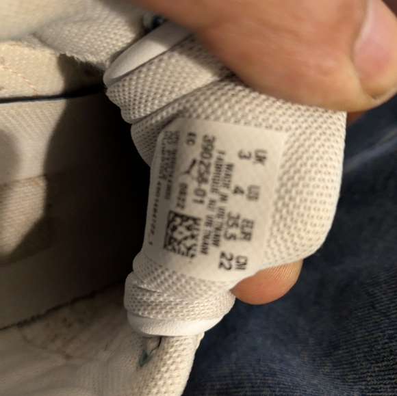 Puma White and Orange Platform Sneakers Size 4 - Picture 7 of 8